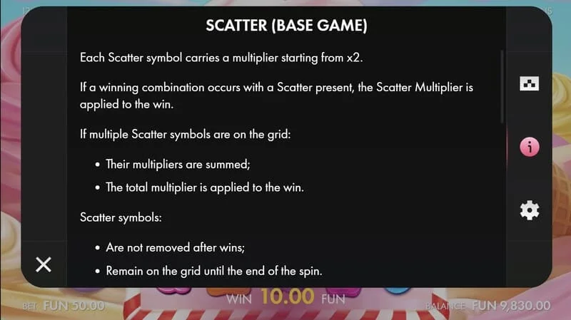 Sugar Wins - Scatter avec multiplicateur